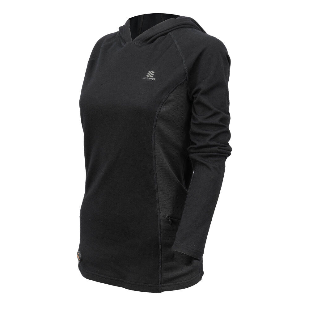 7.4V Merino Heated Baselayer Shirt Womens Black MWWT14010