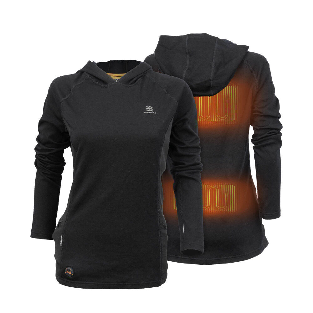 7.4V Merino Heated Baselayer Shirt Womens Black MWWT14010