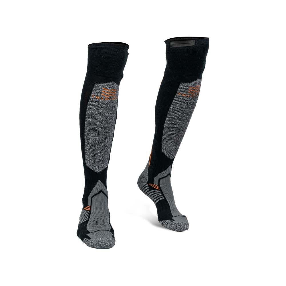 Pro Compression Heated Ski Socks Unisex Dark Gray MWUS27220