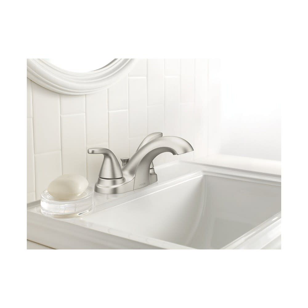 Adler Bathroom Faucet 4in Brushed Nickel Two Handle 84603SRN