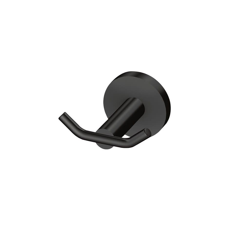 Arlys 3in Double Robe Hook Matte Black Zinc Y5703BL
