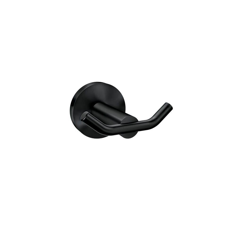 Arlys 3in Double Robe Hook Matte Black Zinc Y5703BL