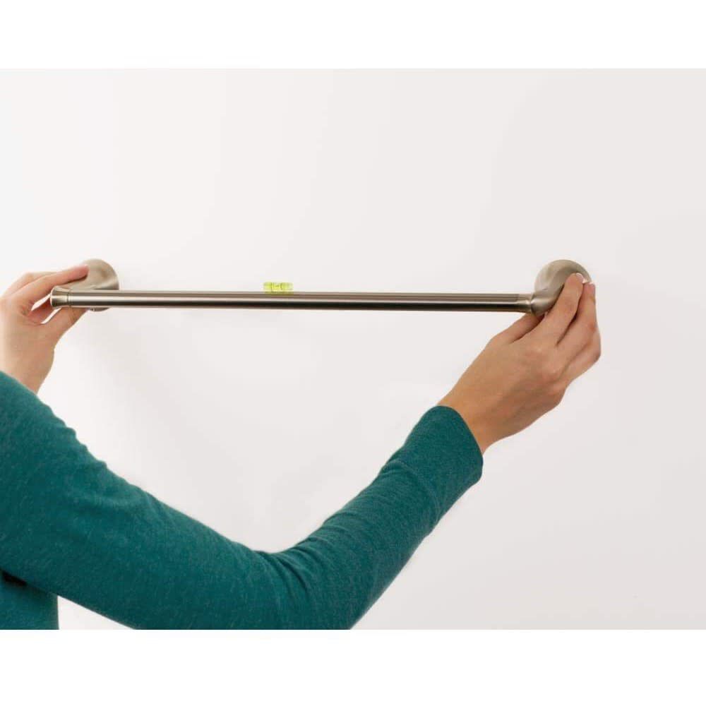 Darcy Brushed Nickel 18in Towel Bar with Press & Mark Stamp MY1518BN