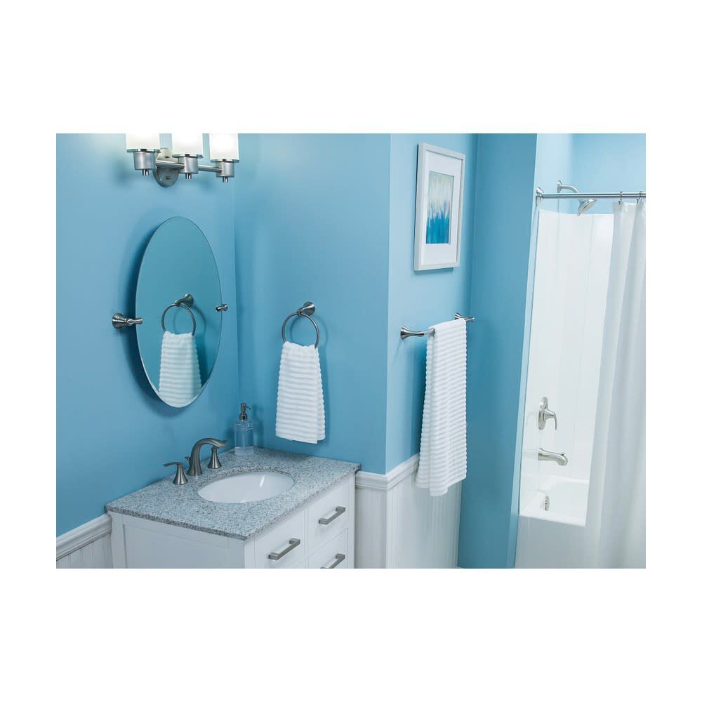 Darcy Brushed Nickel 18in Towel Bar with Press & Mark Stamp MY1518BN