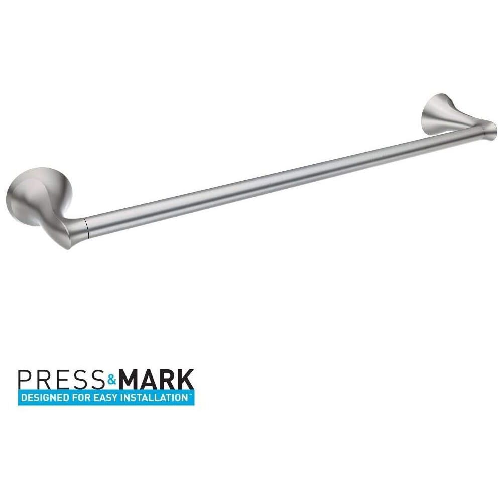 Darcy Brushed Nickel 18in Towel Bar with Press & Mark Stamp MY1518BN