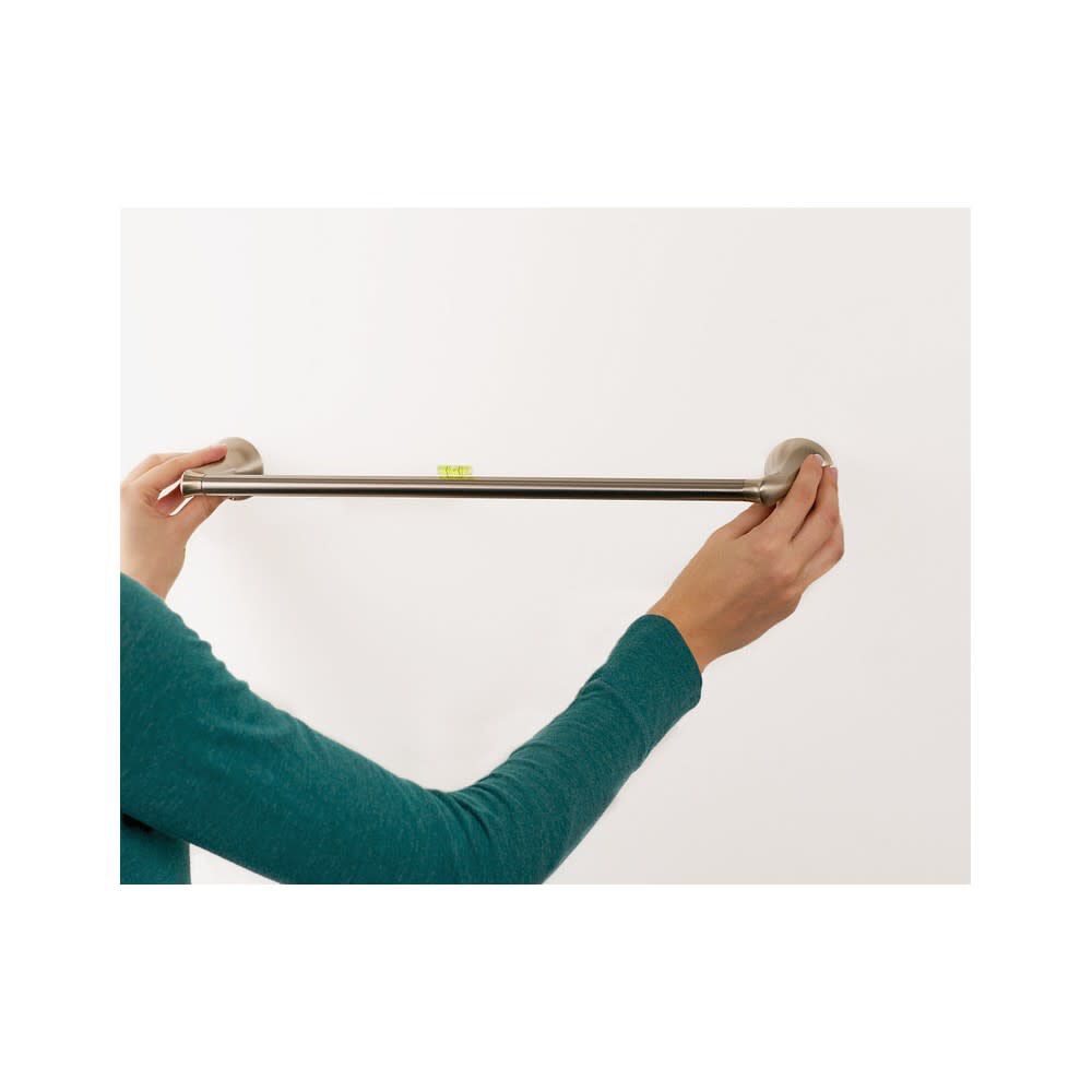 Darcy Brushed Nickel 24in Towel Bar with Press & Mark Stamp MY1524BN