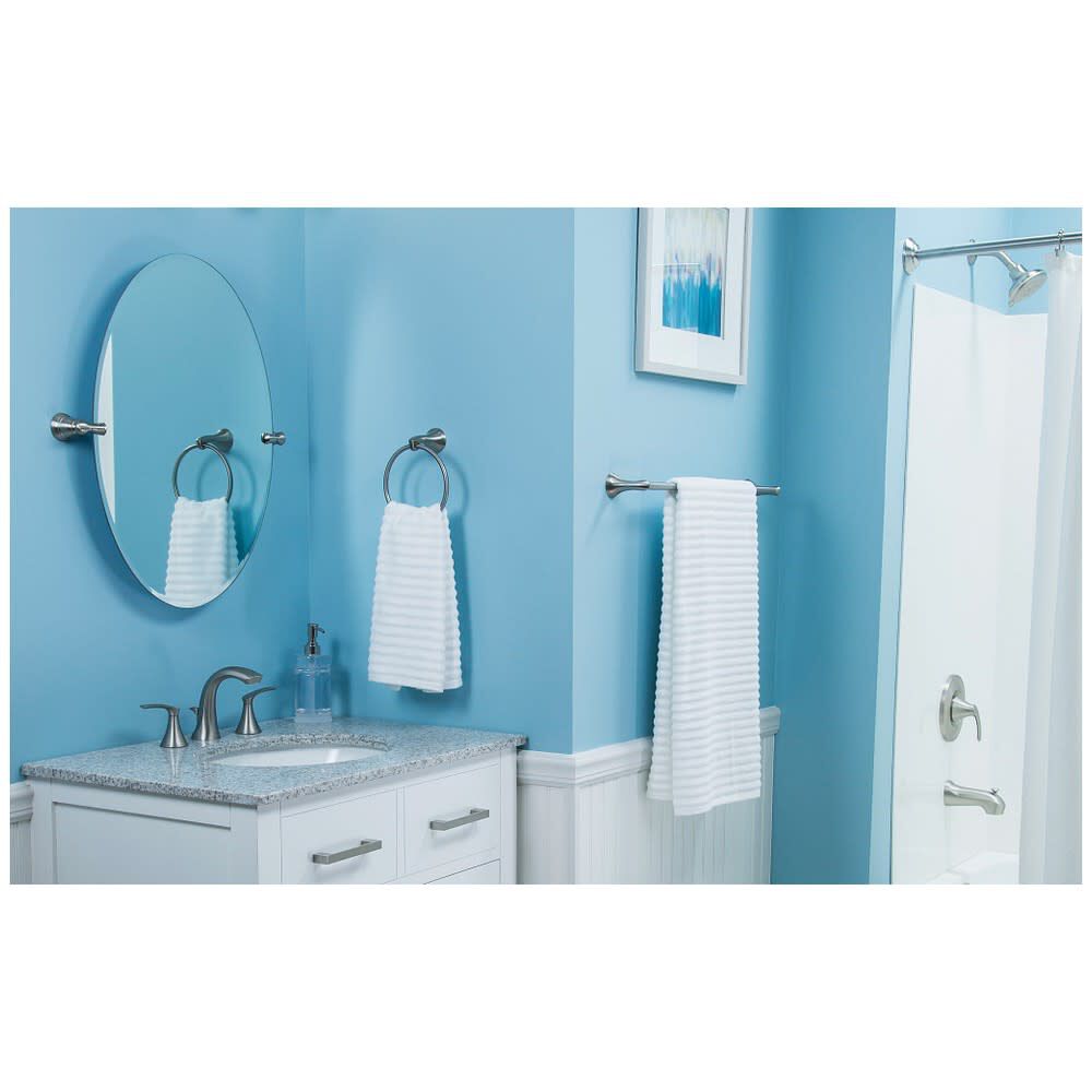 Darcy Brushed Nickel Towel Ring with Press & Mark Stamp 1pk MY1586BN