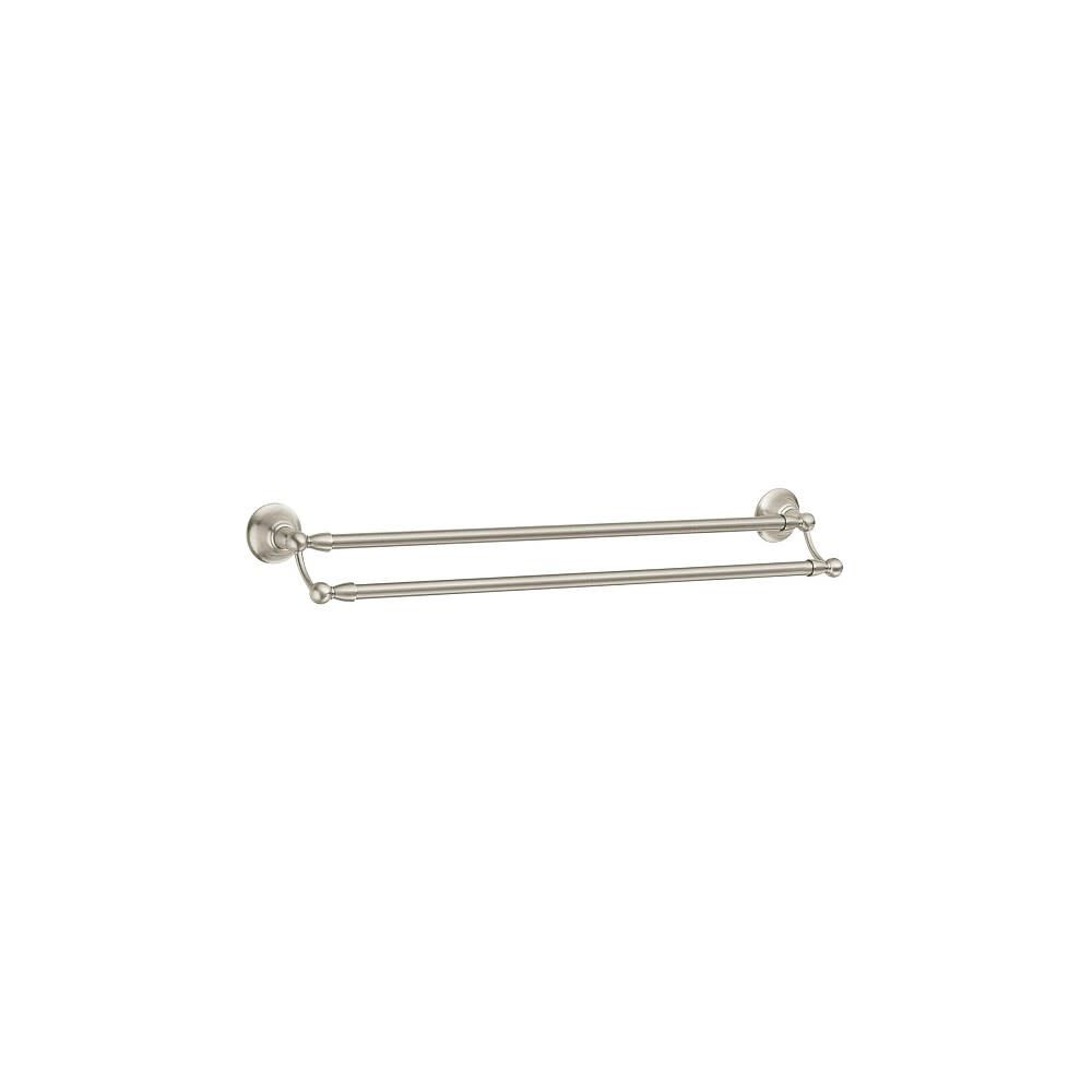 Sage Double Towel Bar Brushed Nickel Brass 24in DN6822BN