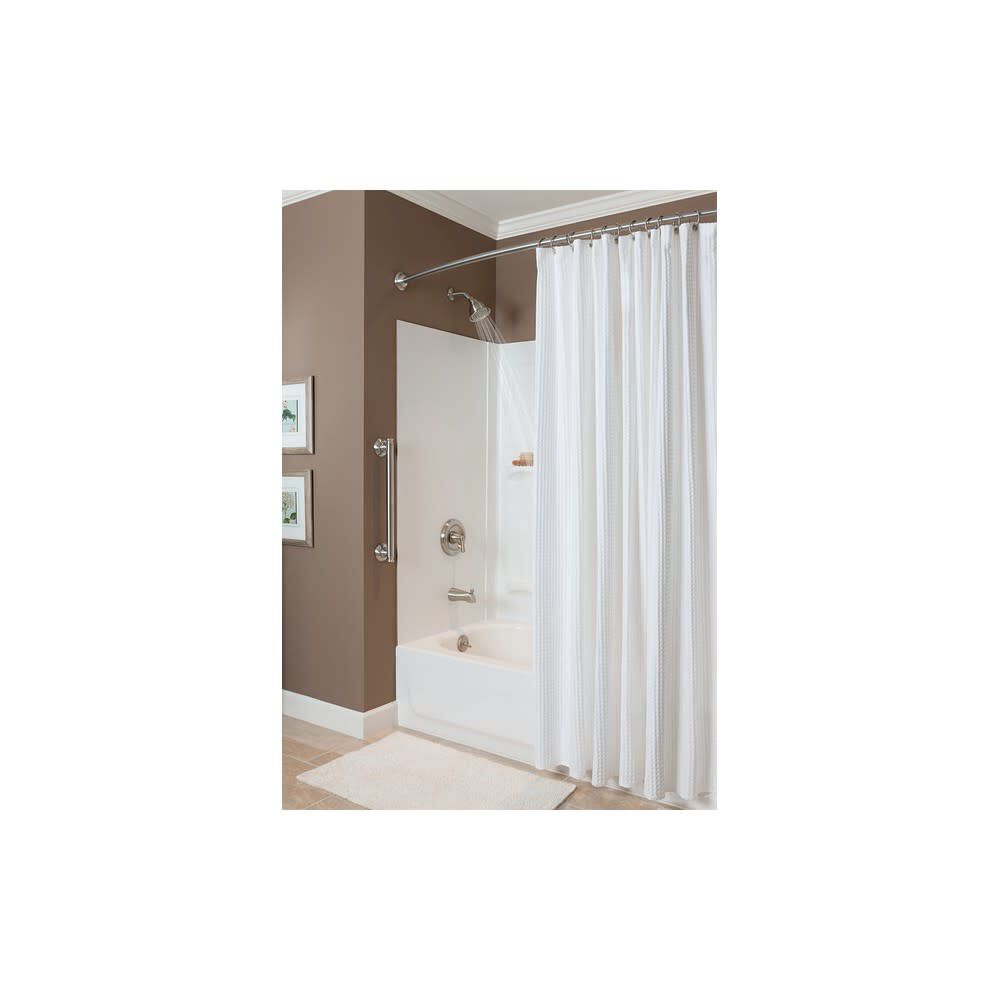 Shower Rod Brushed Nickel 72in Adjustable Curved DN2160BN