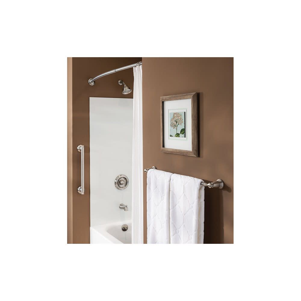 Shower Rod Brushed Nickel 72in Adjustable Curved DN2160BN