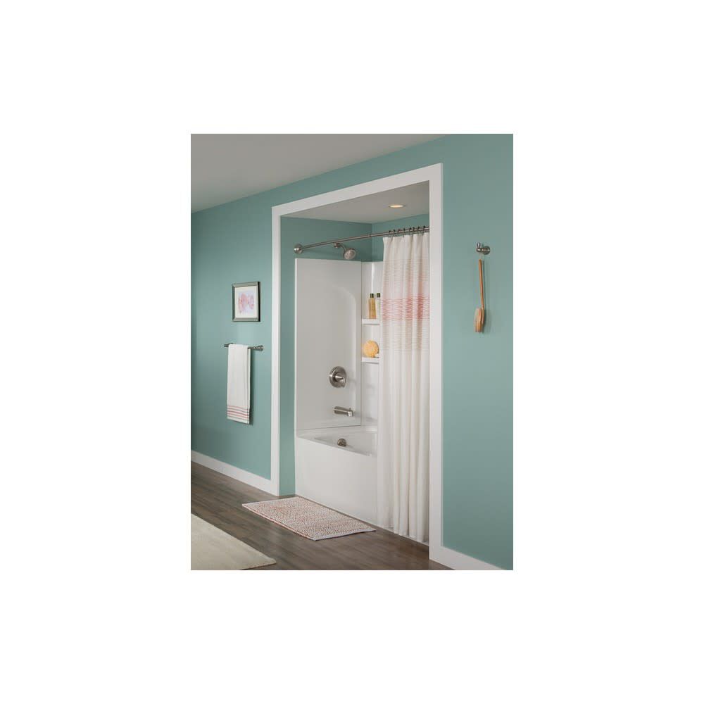 Shower Rod Brushed Nickel 72in Adjustable Curved DN2160BN