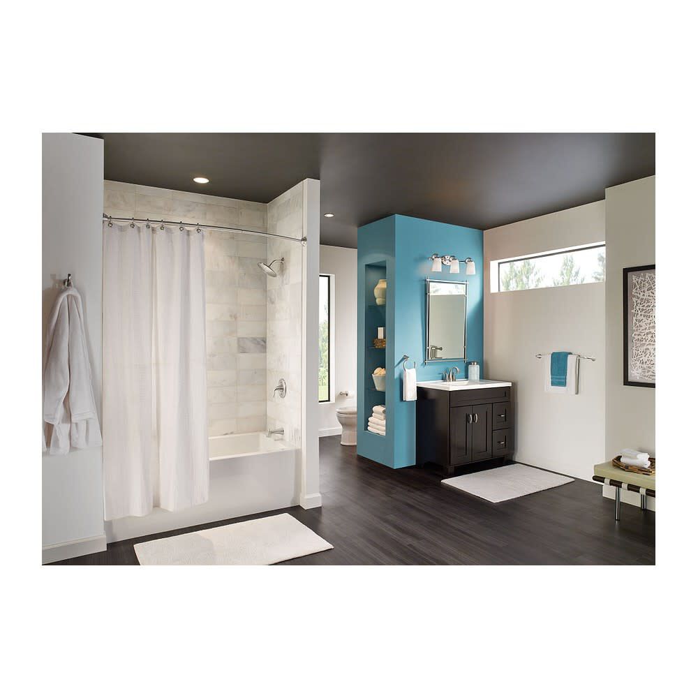 Shower Rod Brushed Nickel 72in Adjustable Curved DN2160BN