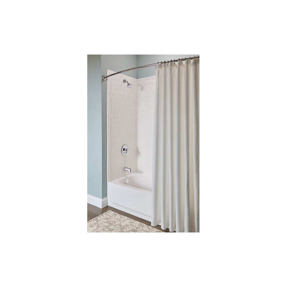 Shower Rod Chrome 72in Adjustable Curved DN2160CH