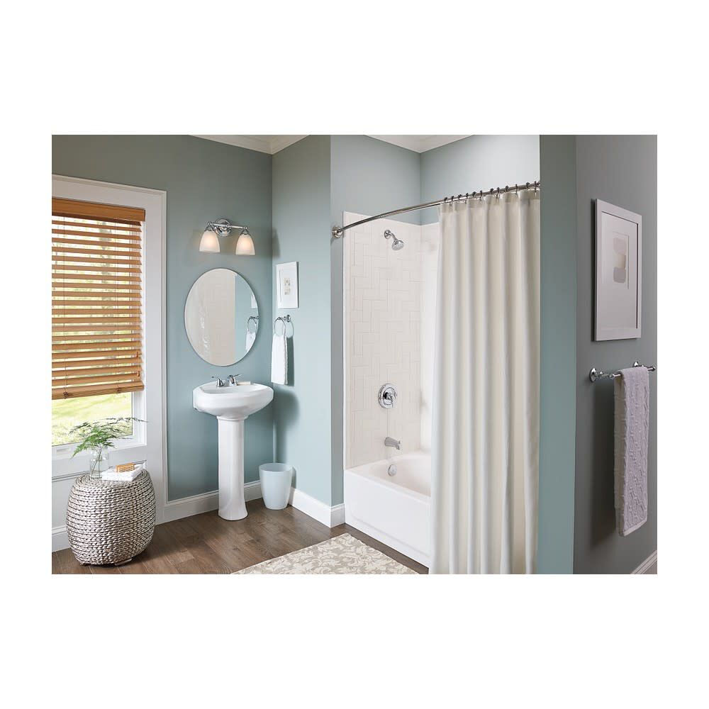 Shower Rod Chrome 72in Adjustable Curved DN2160CH