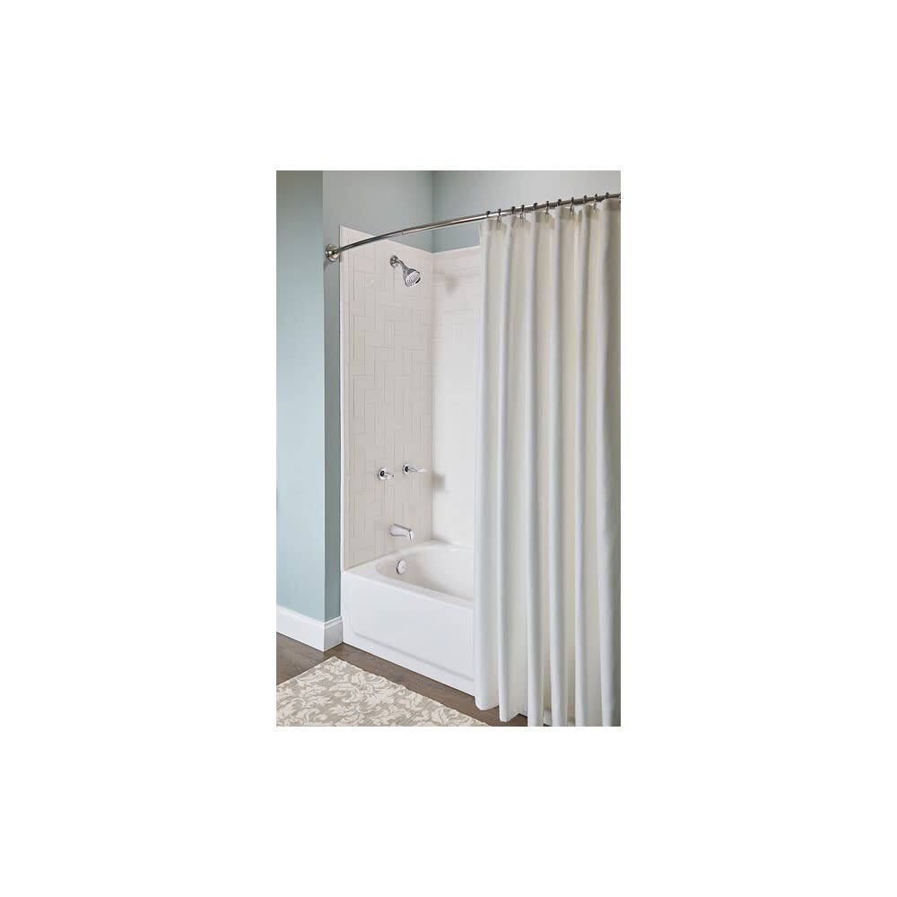 Shower Rod Chrome 72in Adjustable Curved DN2160CH