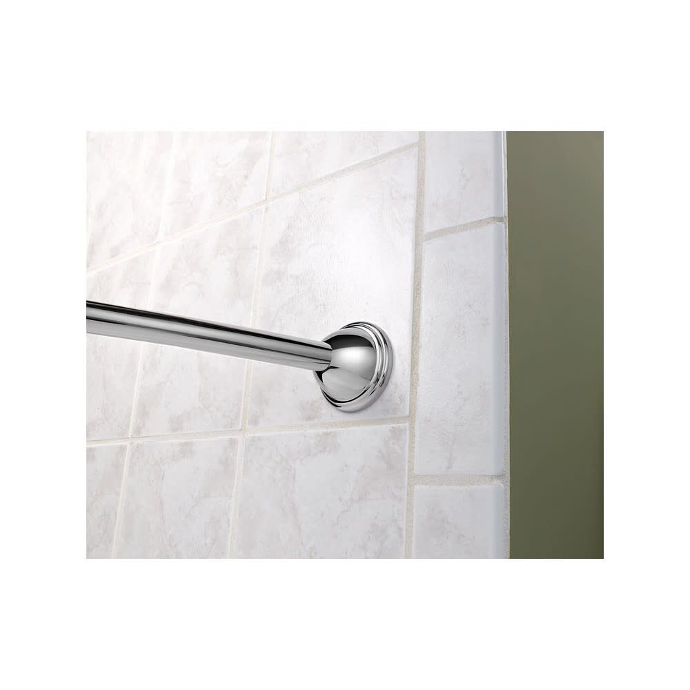 Shower Rod Chrome 72in Adjustable Curved DN2160CH