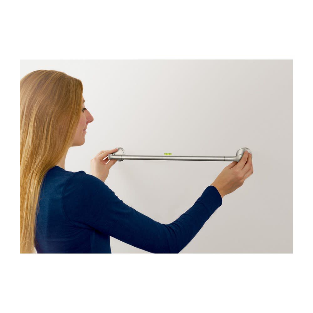 Tiffin Brushed Nickel 18in Towel Bar with Press & Mark Stamp MY4818BN