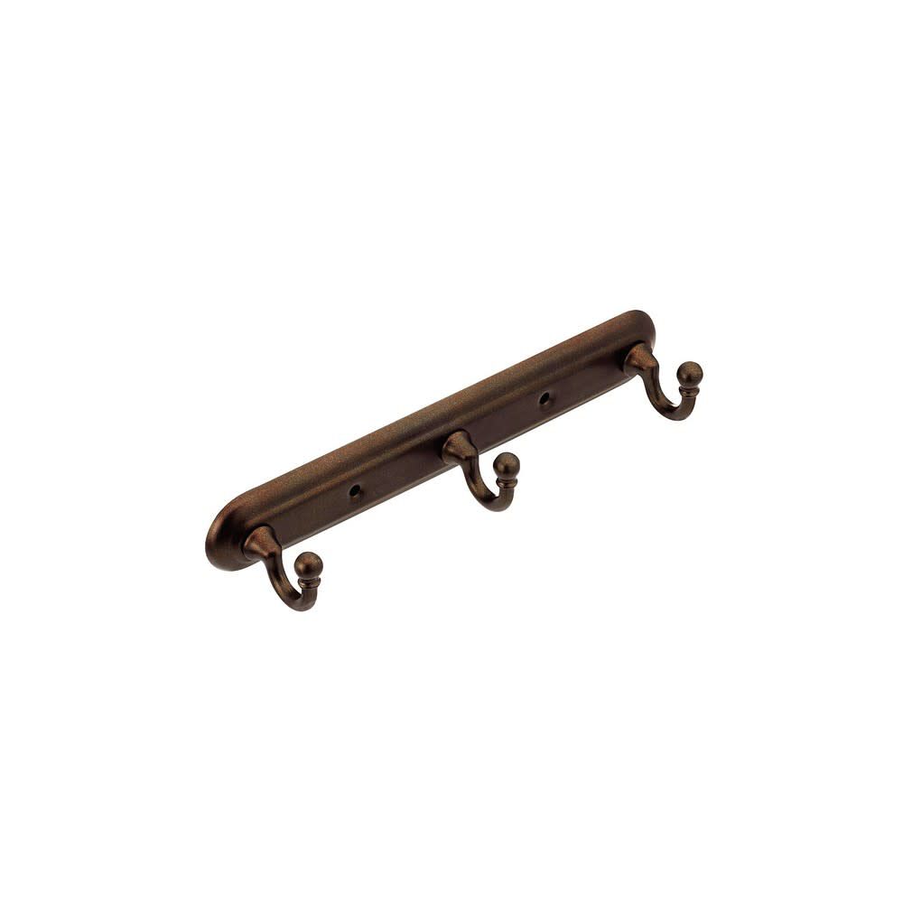 Yorkshire Bar Triple Robe Hook Old World Bronze Zinc 10in 7603OWB