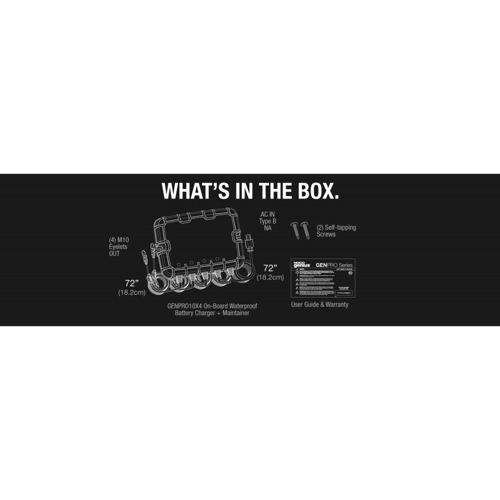 12V Battery Charger 40A Fully Automatic 4 Bank On Board GENPRO10X4