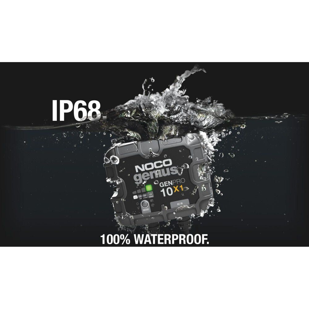 Battery Charger 12V 10A Fully Automatic Waterproof On Board GENPRO10X1