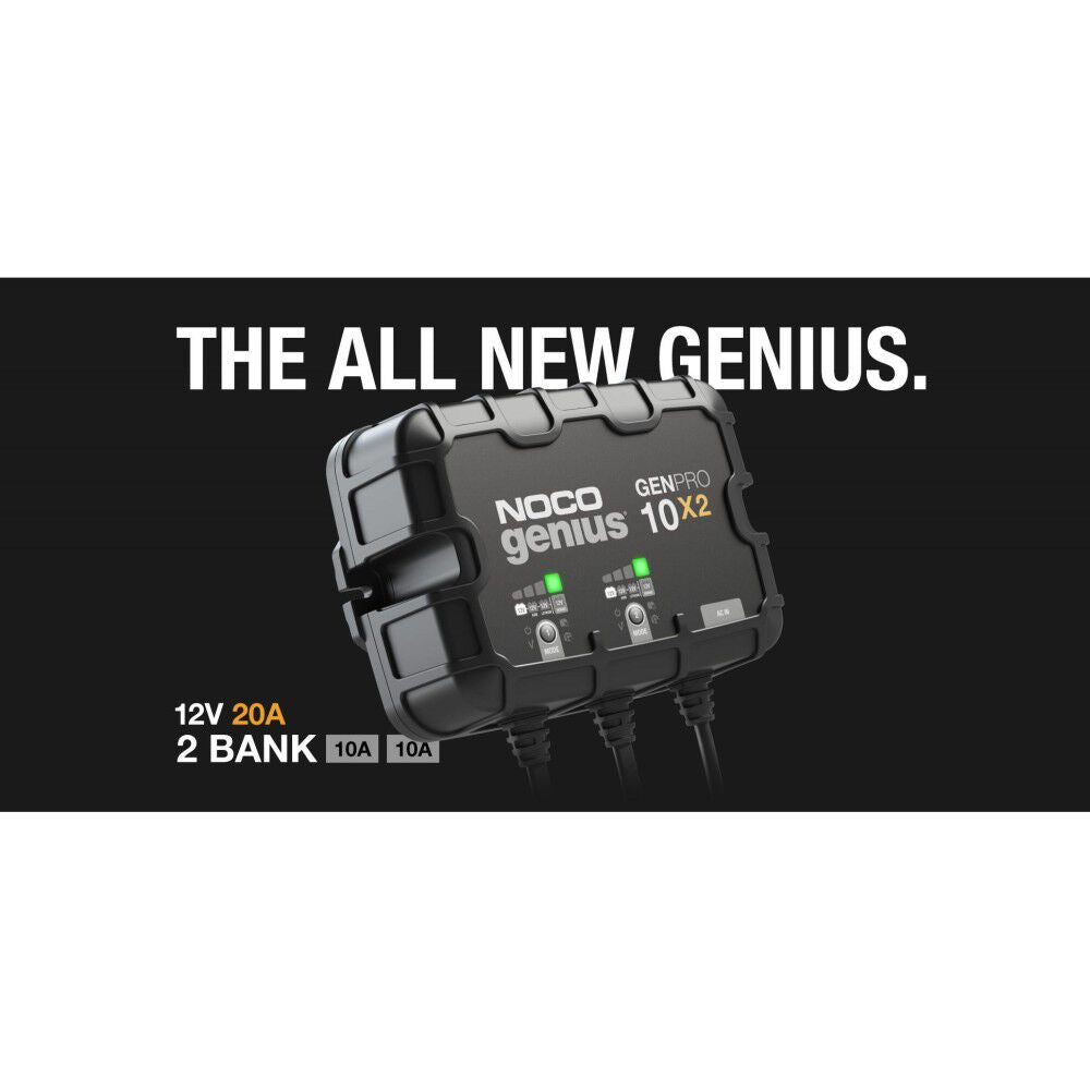 Battery Charger 12V 20A Fully Automatic 2 Bank On Board GENPRO10X2