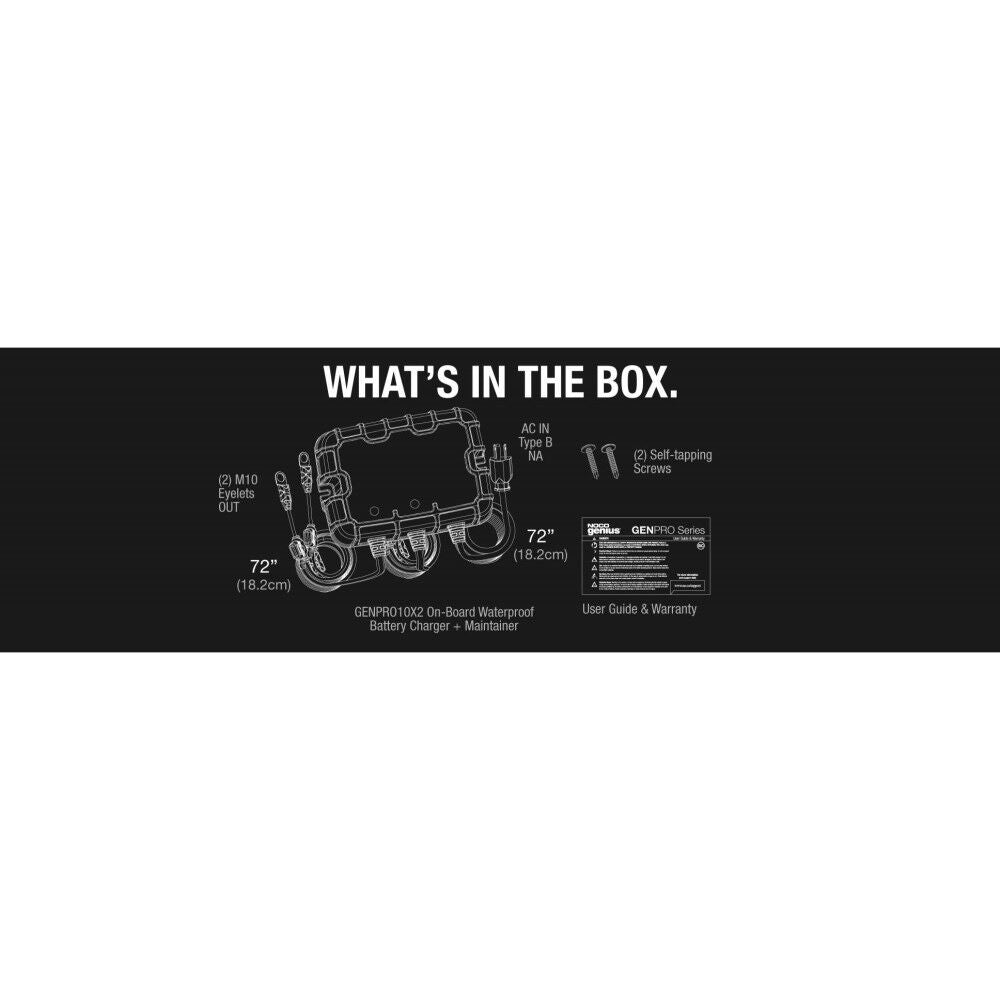 Battery Charger 12V 20A Fully Automatic 2 Bank On Board GENPRO10X2