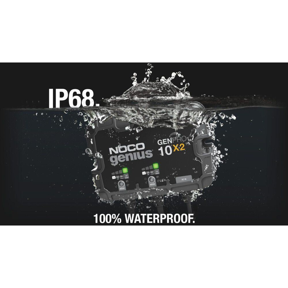 Battery Charger 12V 20A Fully Automatic 2 Bank On Board GENPRO10X2