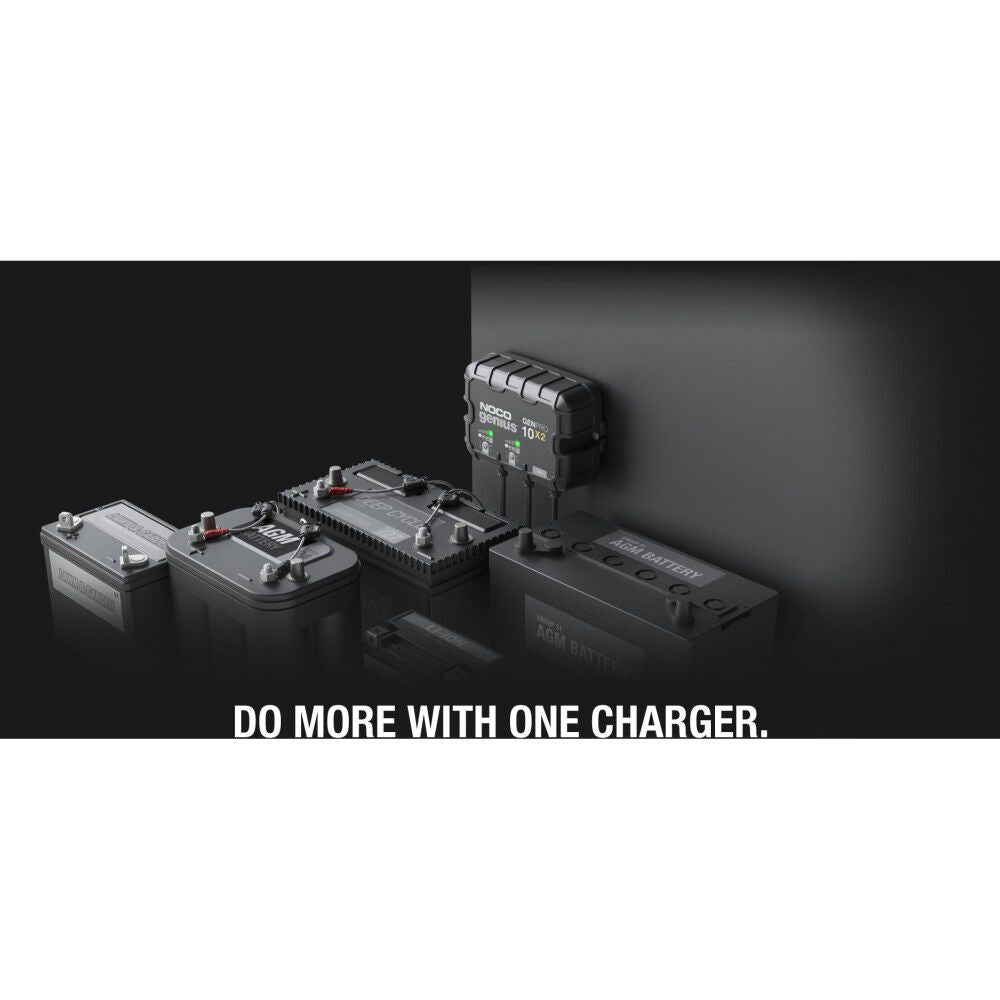 Battery Charger 12V 20A Fully Automatic 2 Bank On Board GENPRO10X2