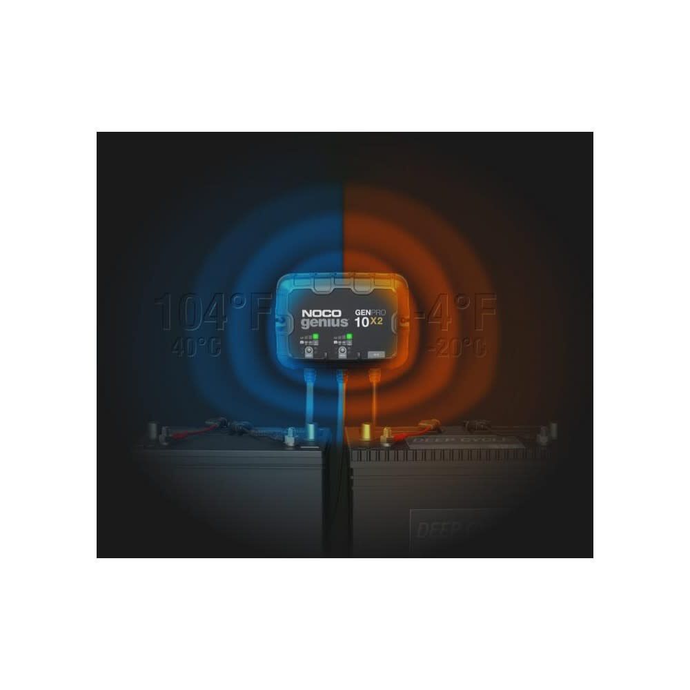 Battery Charger 12V 20A Fully Automatic 2 Bank On Board GENPRO10X2