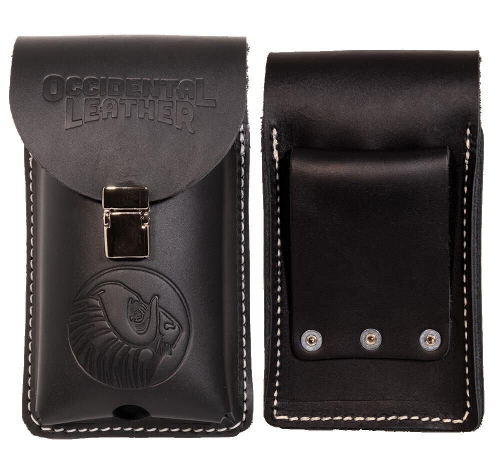 Belt Worn XL Leather Phone Holster Black B5331