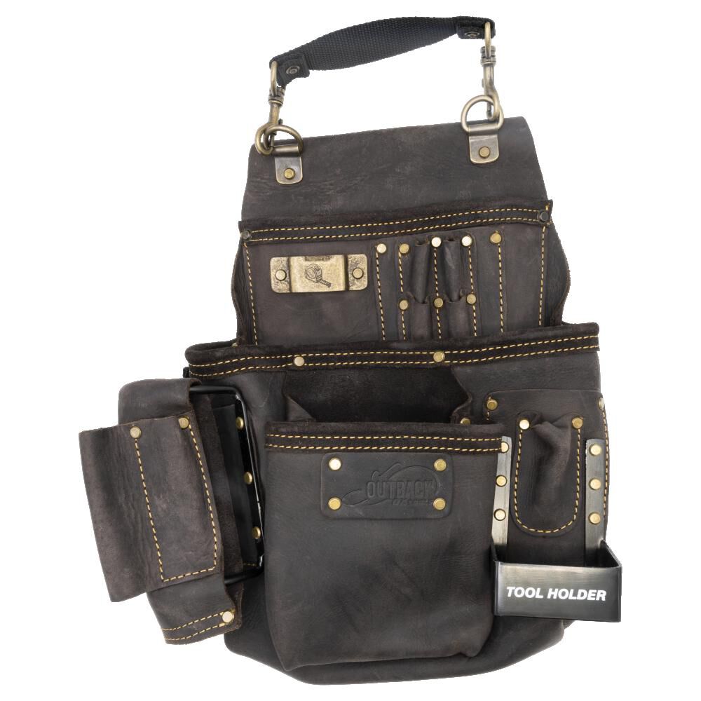 14 Pocket Pouch With Air Gun Holder Oil-Tanned Leather OX-P263514