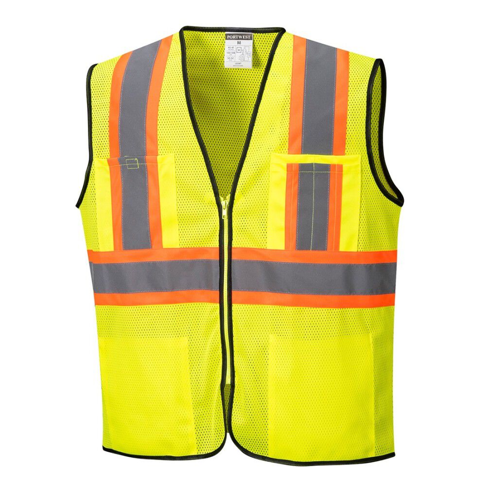 Yellow Frisco Contrast Hi-Vis Vest - XXXL US381YERXXXL
