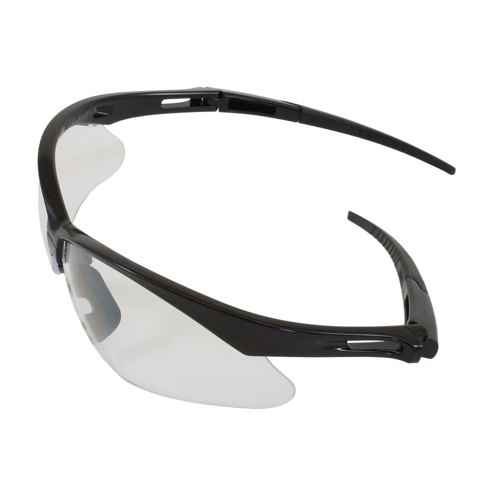 Anser Semi-Rimless Safety Glasses with Black Frame Clear Lens and FogLess 3Sixty Coating Including Neck Cord 250-AN-10520