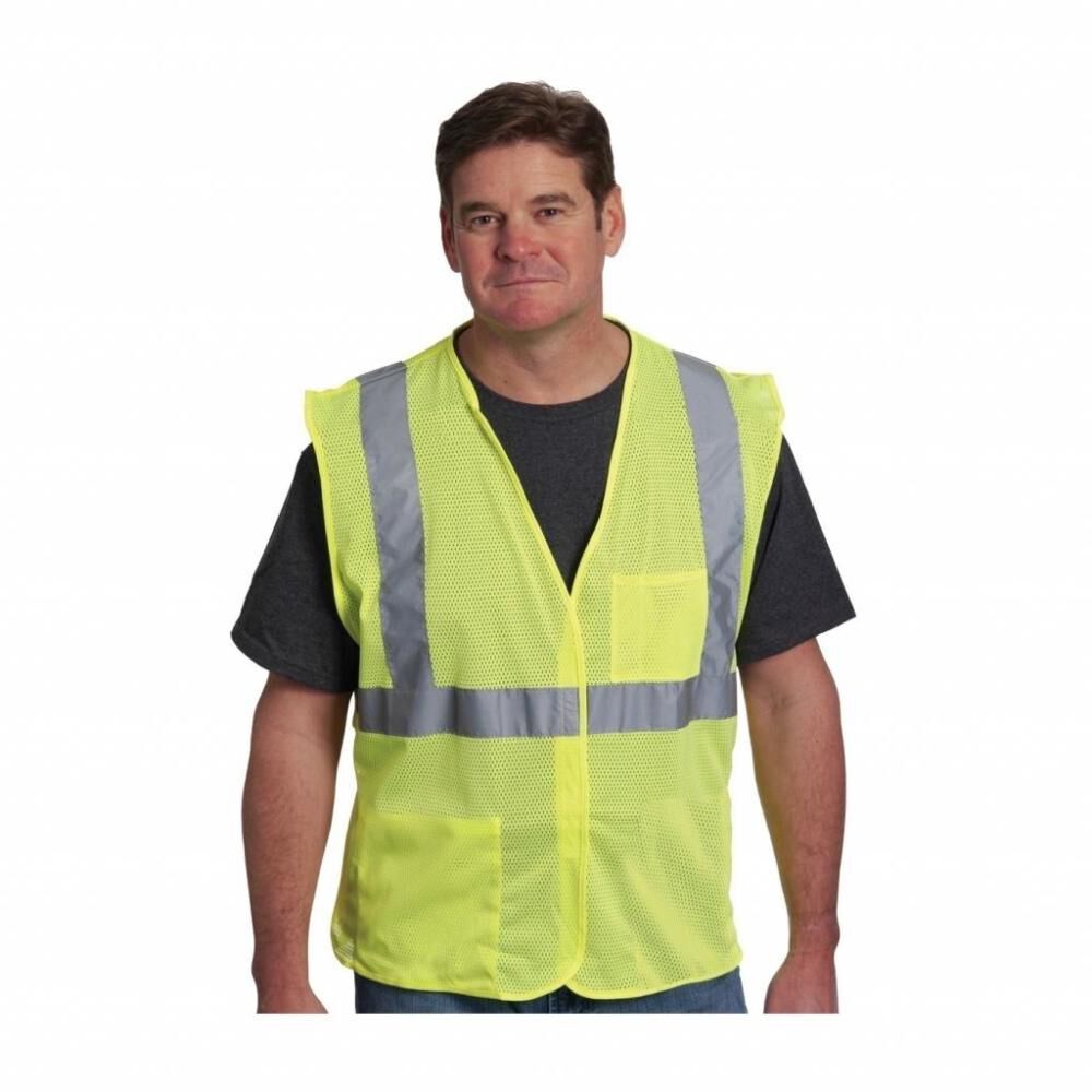 ANSI Class 2 Two Pocket Value Mesh Vest Hi-Vis Yellow Medium 302-0702-LY/M-NAC