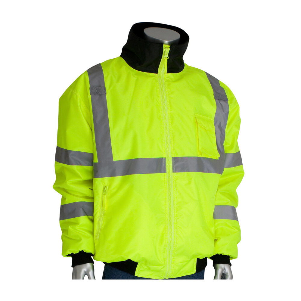 ANSI R3 Bomber Jacket Hi Vis Lime Yellow Small 333-1762-LY/S
