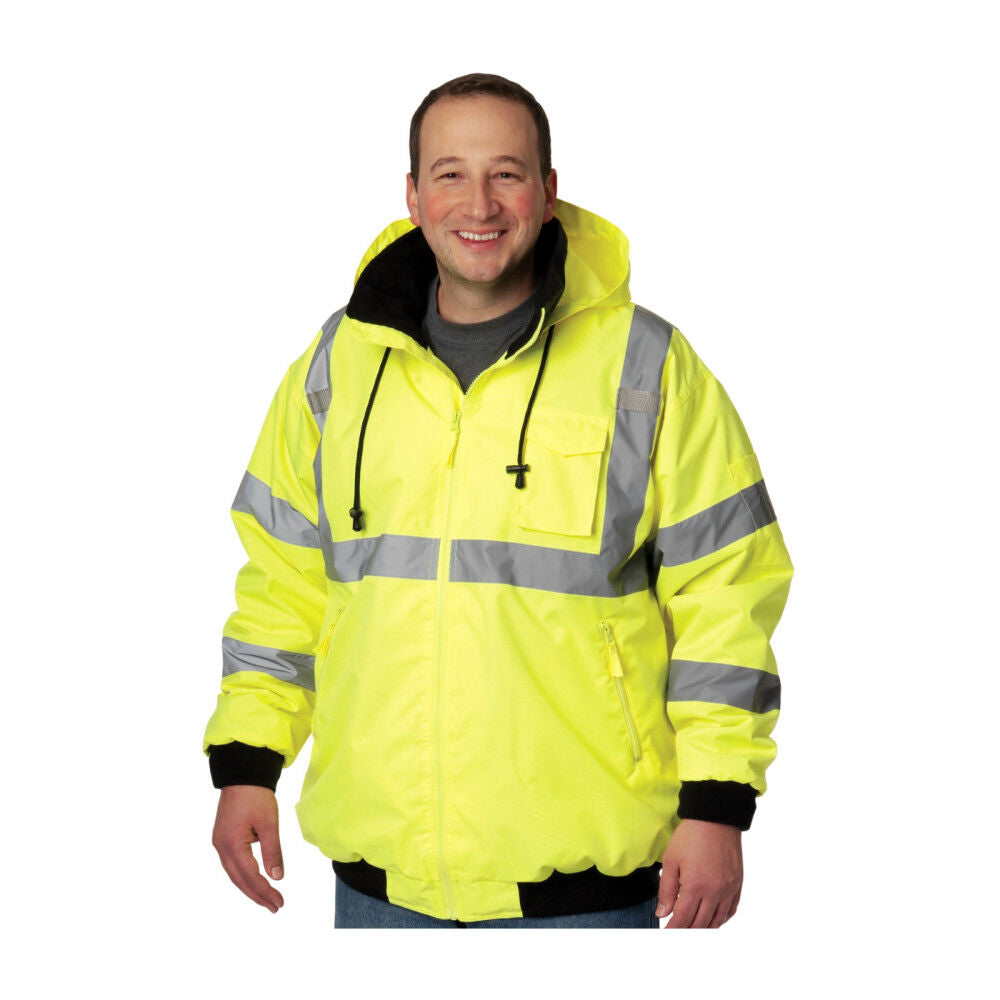 ANSI R3 Bomber Jacket Hi Vis Lime Yellow Small 333-1762-LY/S