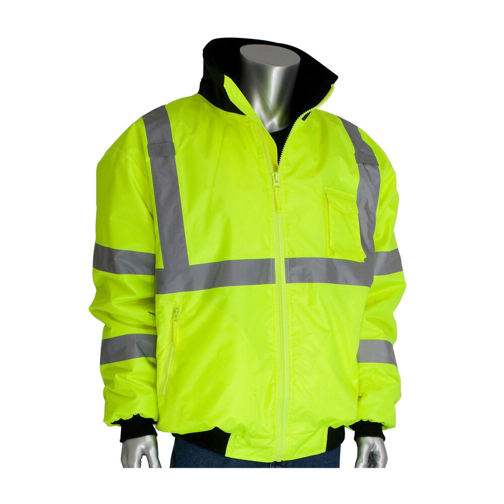 ANSI R3 Bomber Jacket Hi Vis Lime Yellow Small 333-1762-LY/S
