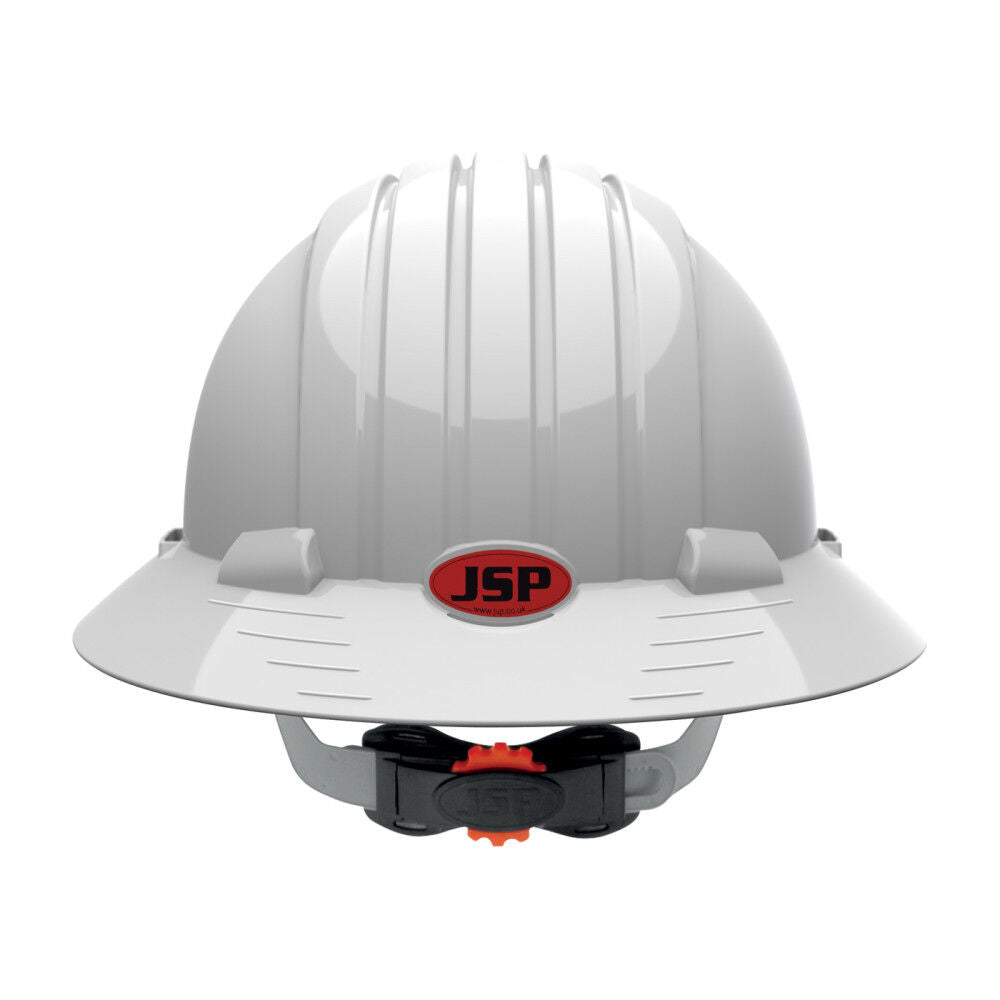 Evolution Deluxe 6161 White Vented Full Brim Hard Hat 280-EV6161V-10