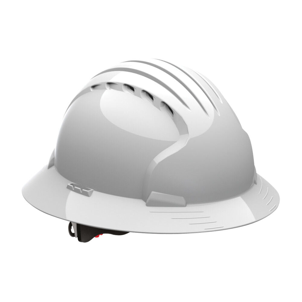 Evolution Deluxe 6161 White Vented Full Brim Hard Hat 280-EV6161V-10