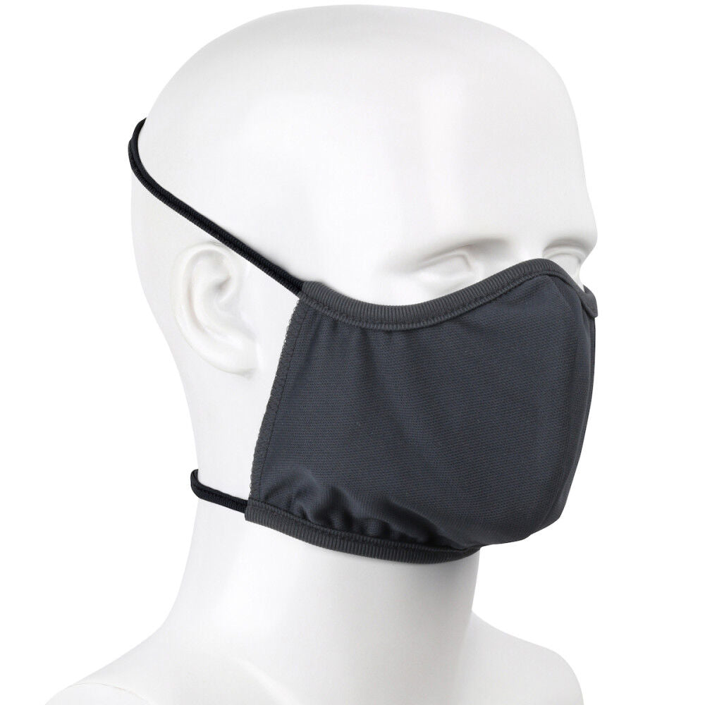 Face Mask Cover Black 2 Ply Performance Polyester Reusable 393-FC10
