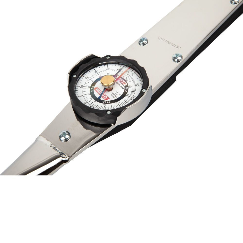 1/2 in Drive Dial Torque Wrench 50-250 ft-lbs J6125F