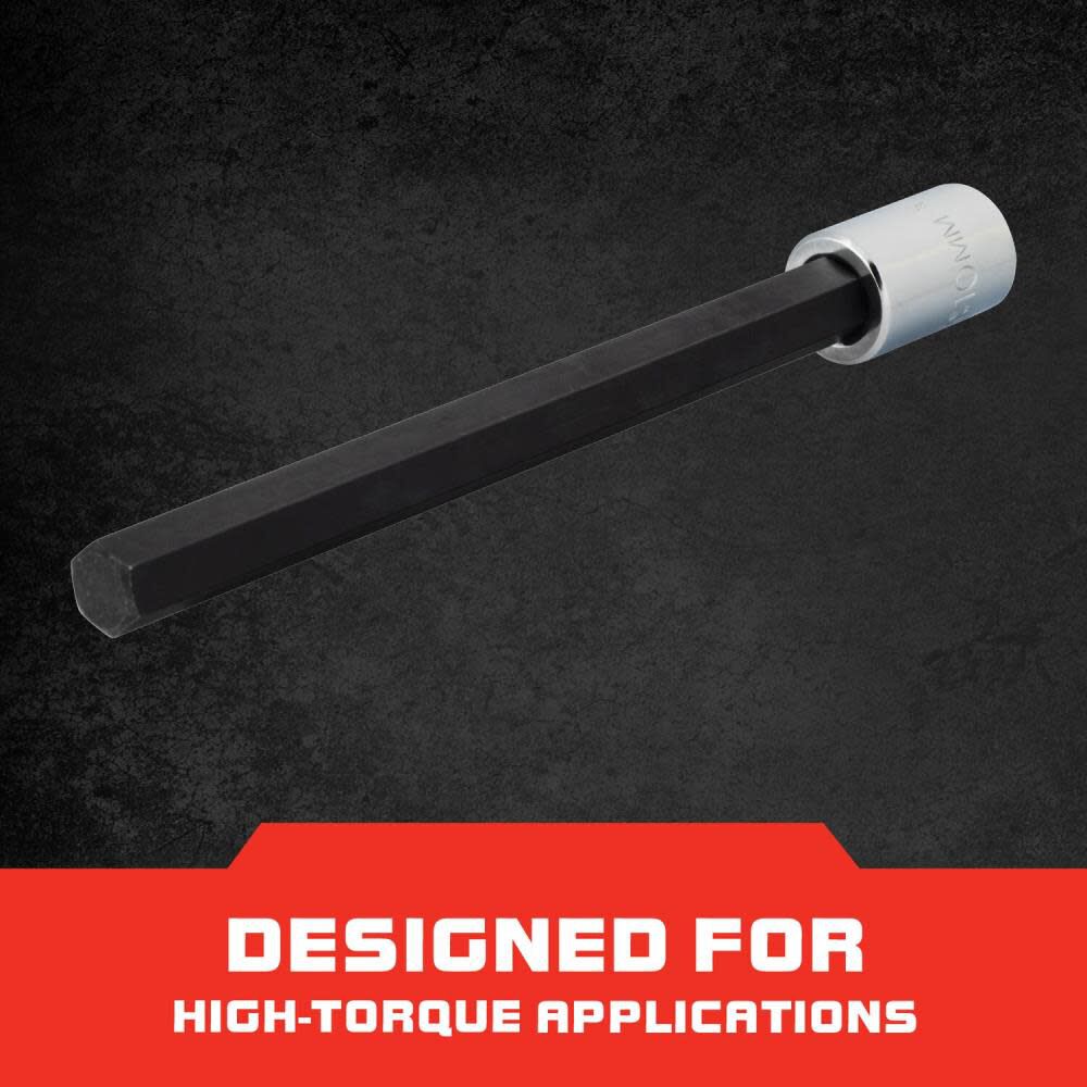 3/8in Drive Extra Long Hex Bit Socket - 10 mm J4990-10MXL