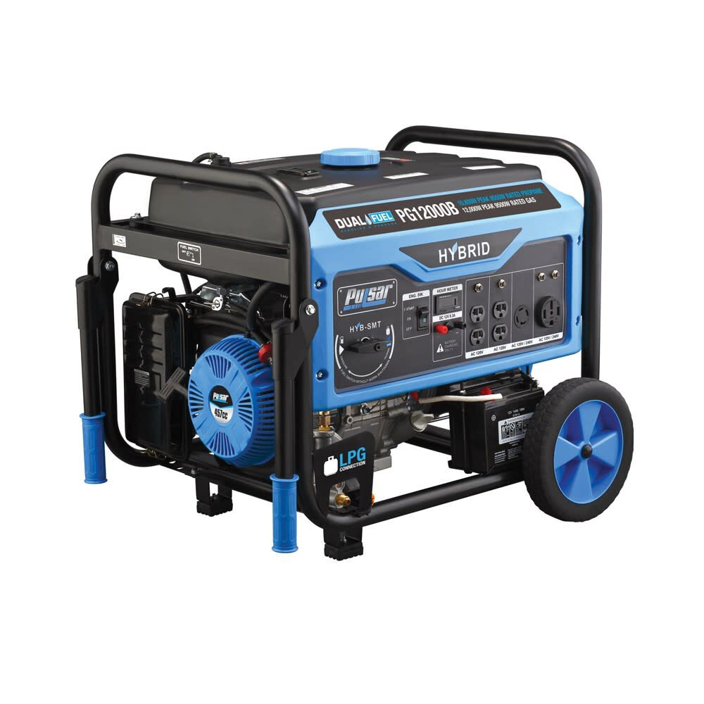 Generator 120/240V 457cc 4 Stroke Dual Fuel Portable PG12000B