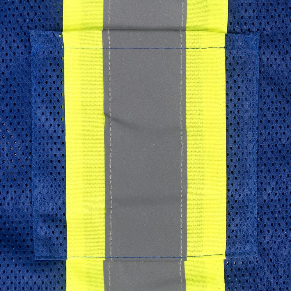 SV22-1 Economy Type O Class 1 Two Tone Safety Vest, Blue, 4X-Large SV22-1ZBLM-4X