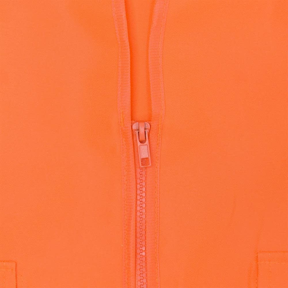 SV62 Type R Class 2 Surveyor Heavy Duty Solid Twill Safety Vest, Orange, 5X-Large SV62-2ZOT-5X