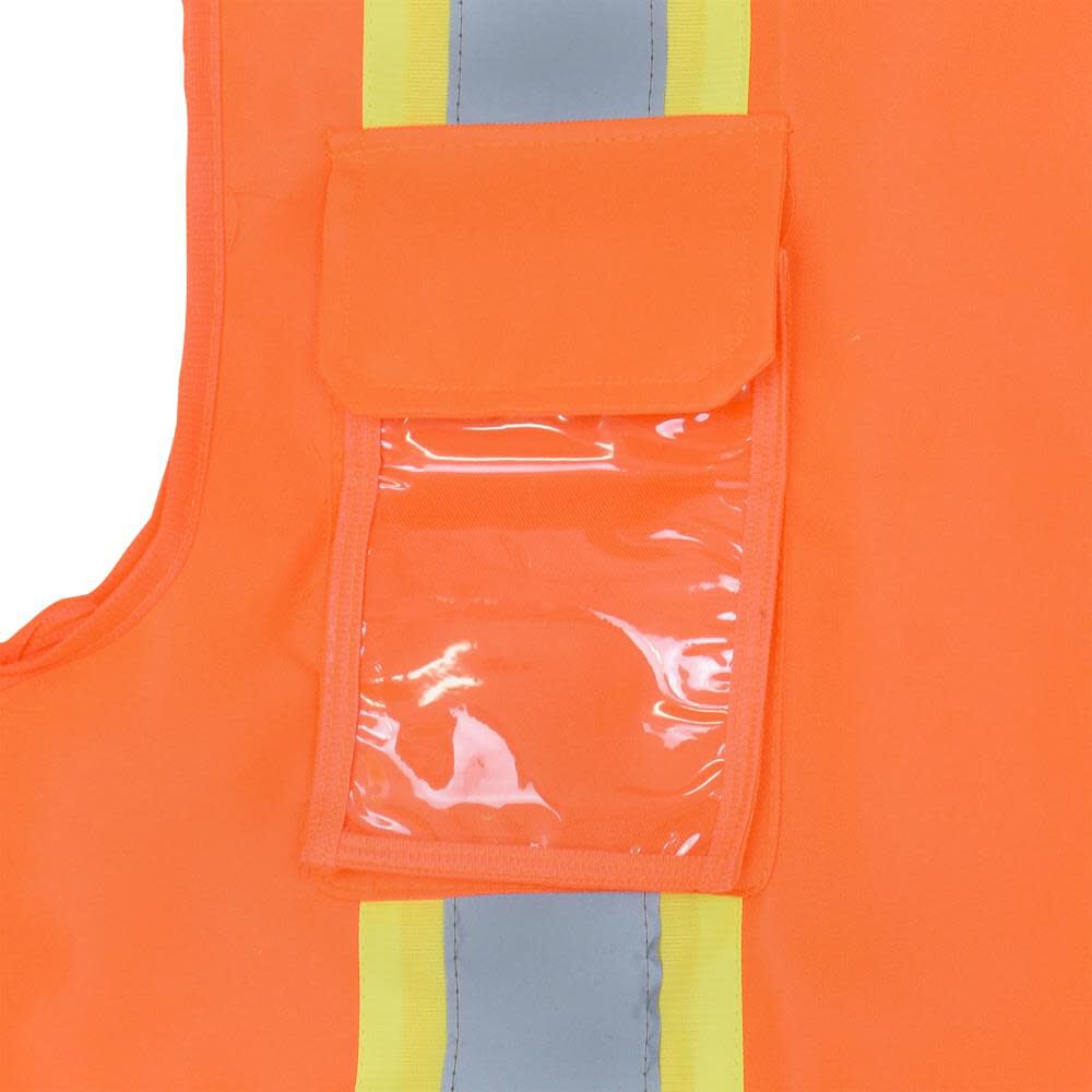 SV62 Type R Class 2 Surveyor Heavy Duty Solid Twill Safety Vest, Orange, 5X-Large SV62-2ZOT-5X