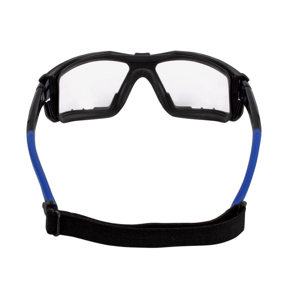 THRAXUS Elite IQUITY Safety Eyewear Blue w/ Rubber Gasket Clear IQ Lens TXE2-13ID