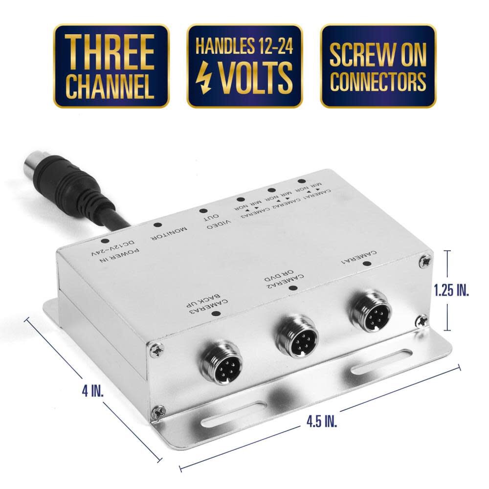 Backup Camera System with 7 In. Replacement Mirror Monitor RVS-770619N