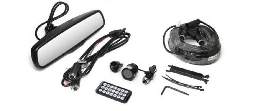 Backup Camera System with Flush Mount Camera and Mirror Monitor RVS-772718