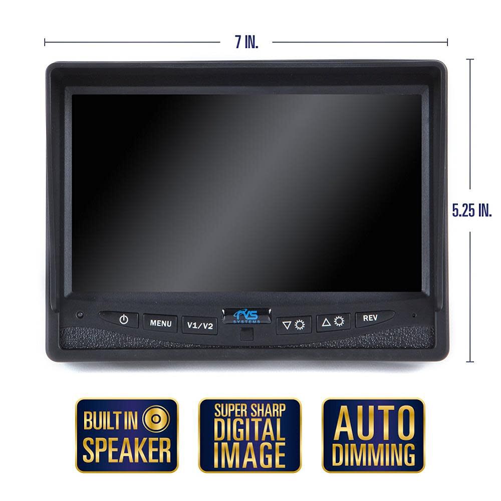 Backup Camera System with Trailer Tow Quick Connect Kit RVS-770613-213